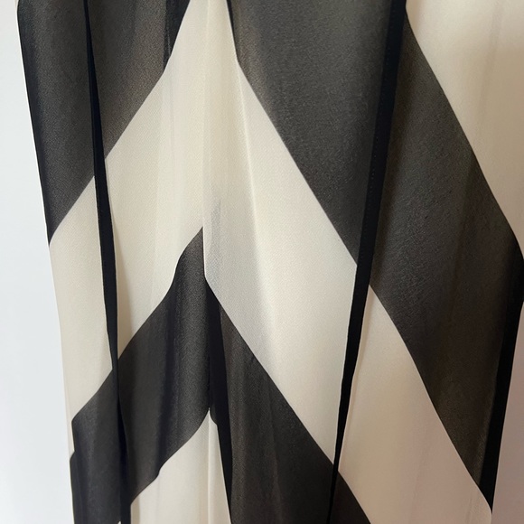 New CHRISTOPHER JOHN ROGERS X TARGET Chevron Dress Sleeveless Black White - Picture 8 of 9